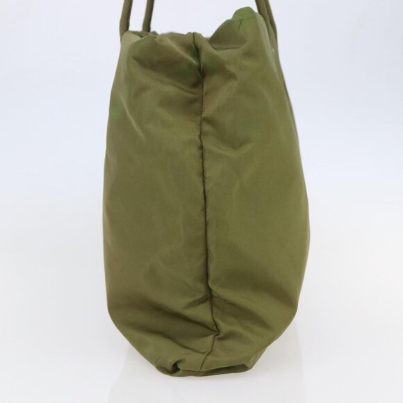 PRADA Tote Bag Nylon Khaki Silver Auth - Picture 5 of 16